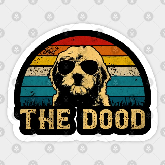 Vintage Goldendoodle The Dood Hund Lustig Geschenk Sticker by HomerNewbergereq